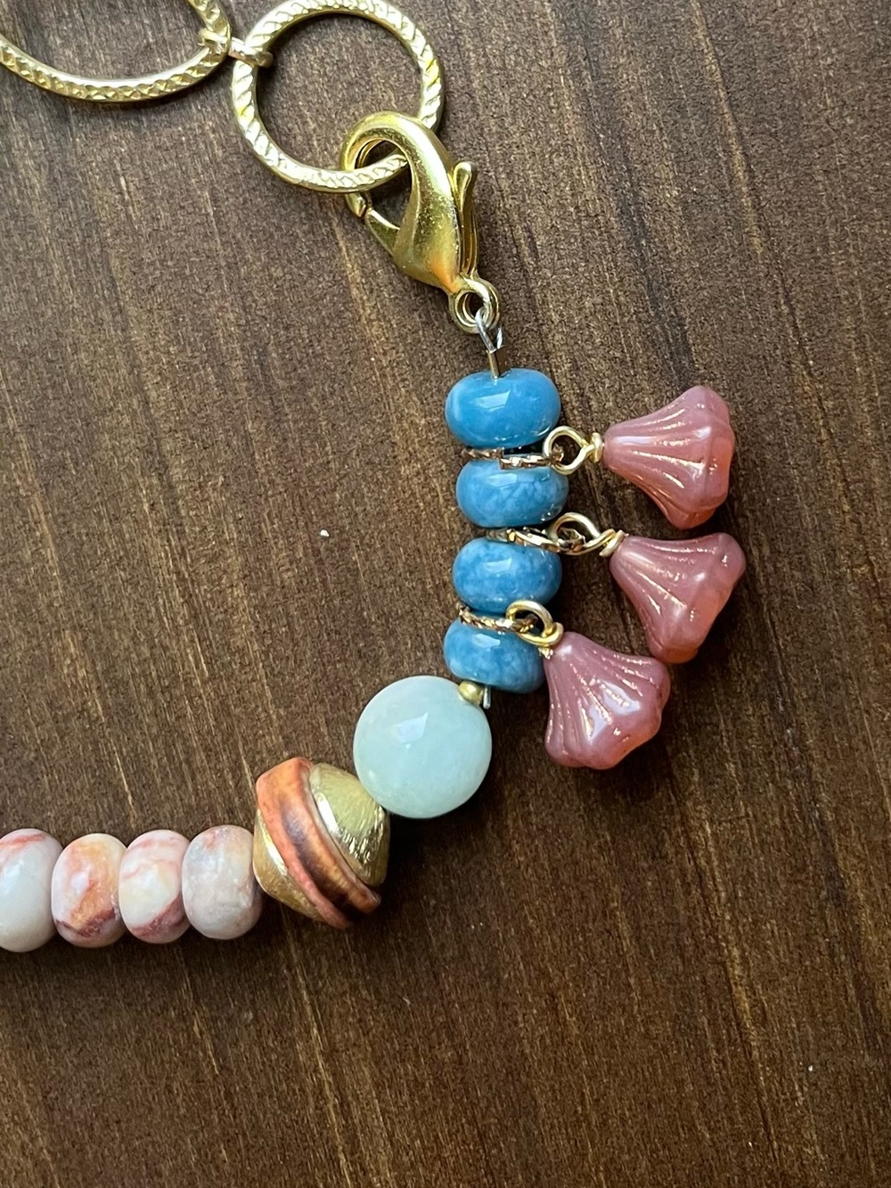 Boho style New agate charm bracelet - Picture 2 of 3